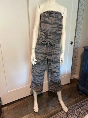 Vintage Havana Camo Strapless Jumpsuit
